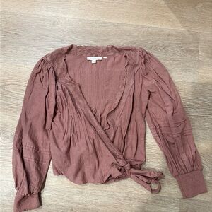 Free People Mauve Wrap Top